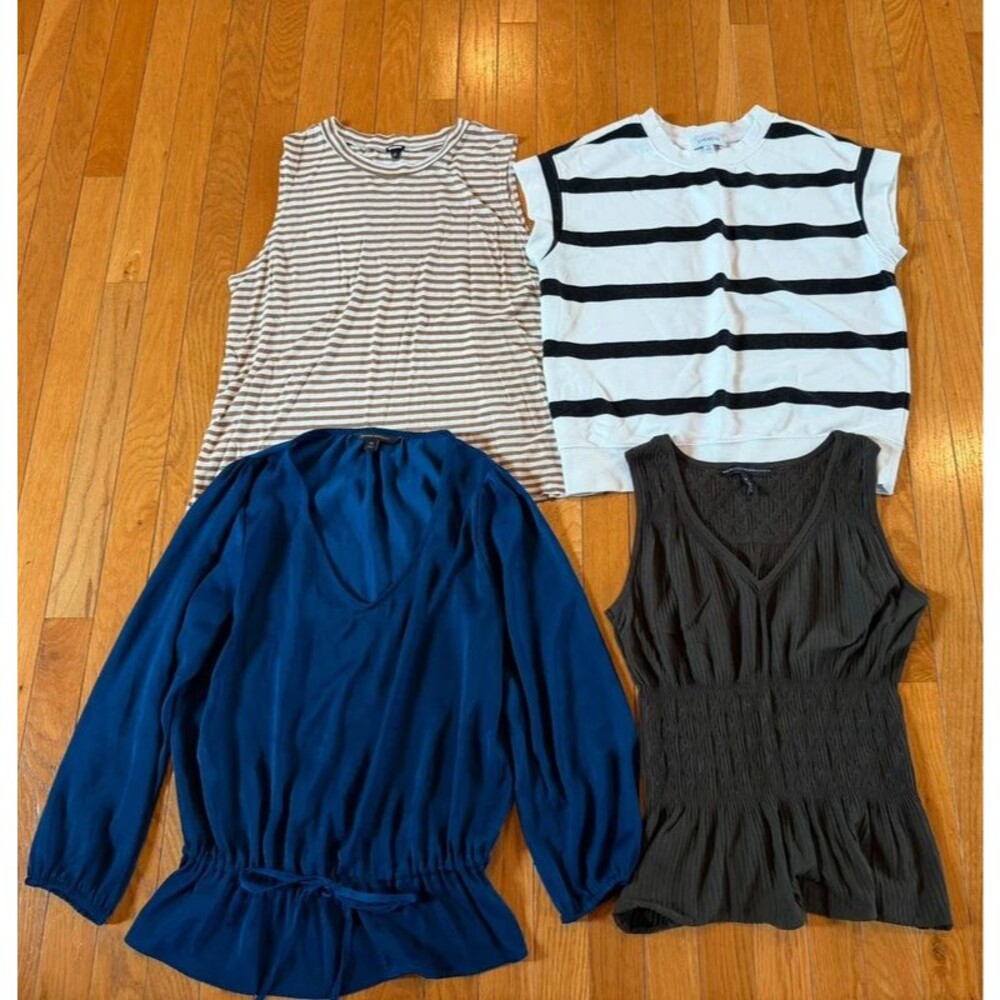 4 Piece Top Blouse Lot Evereve Banana Republic White House Black Market Sz XS